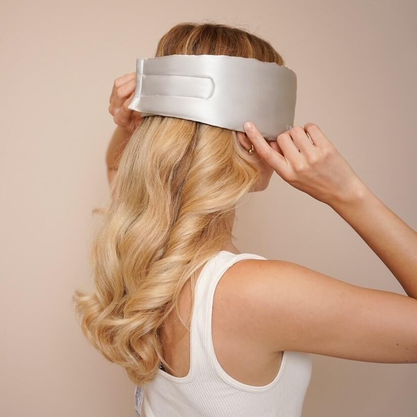 VBEAUTY  Premium Deep Sleep Seiden Schlafmaske - Creme 