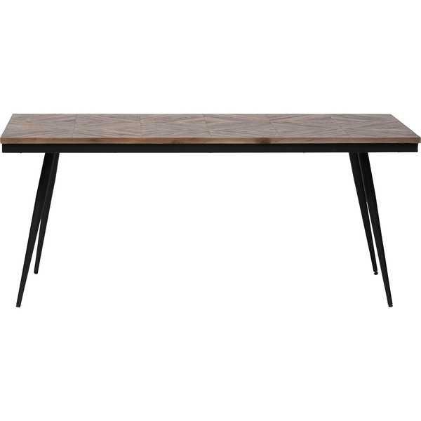 mutoni Table en bois massif Mosaïque Rhombique 180x90  