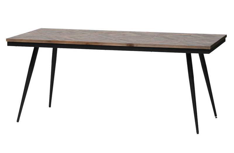 mutoni Table en bois massif Mosaïque Rhombique 180x90  