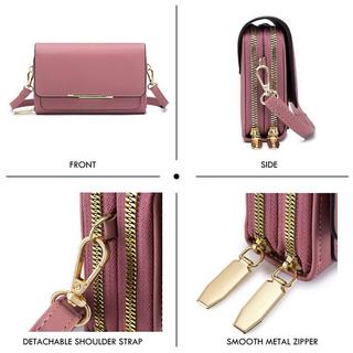 Only-bags.store PU Leder Crossbody Umhängetasche Passport Handytasche mit Kartenschlitz Verstellbarer abnehmbarer Schulterriemen PU Leder Crossbody Umhängetasche Passport Handytasche mit Kartenschlitz Verstellbarer abnehmbarer Schulterriemen 