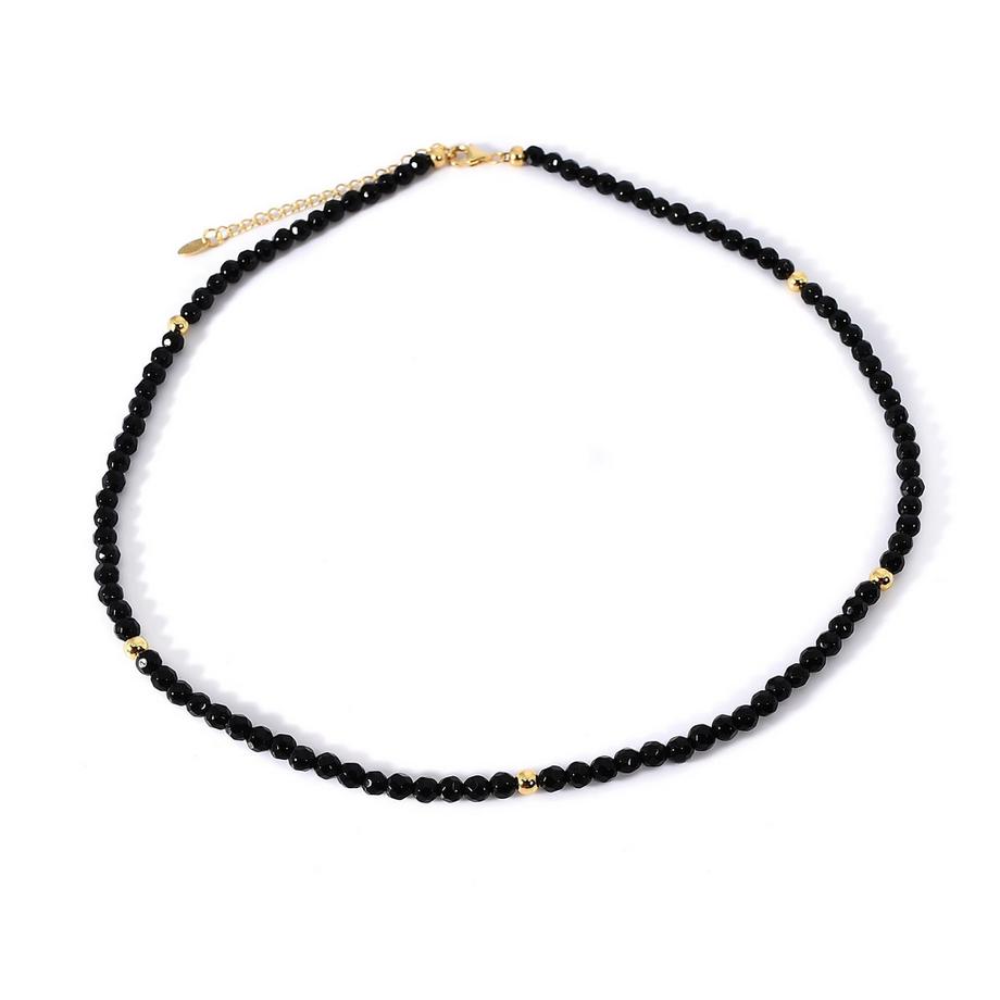 Balibay  Yamina  Halskette mit Onyx und Silber vergoldet 