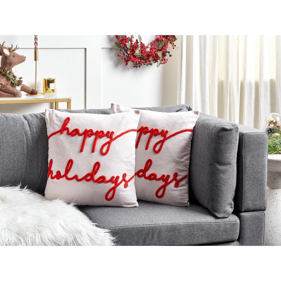 Beliani Set di 2 cuscini en Velluto  EXACUM  