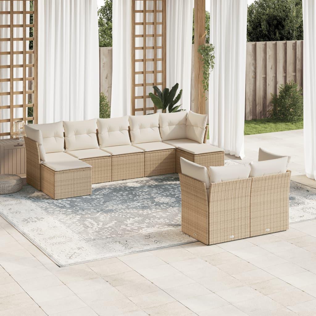 VidaXL set divano da giardino Polirattan  