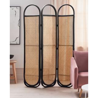 Beliani Divisorio per ambienti a 3 pannelli en Rattan Boho CORTONA  