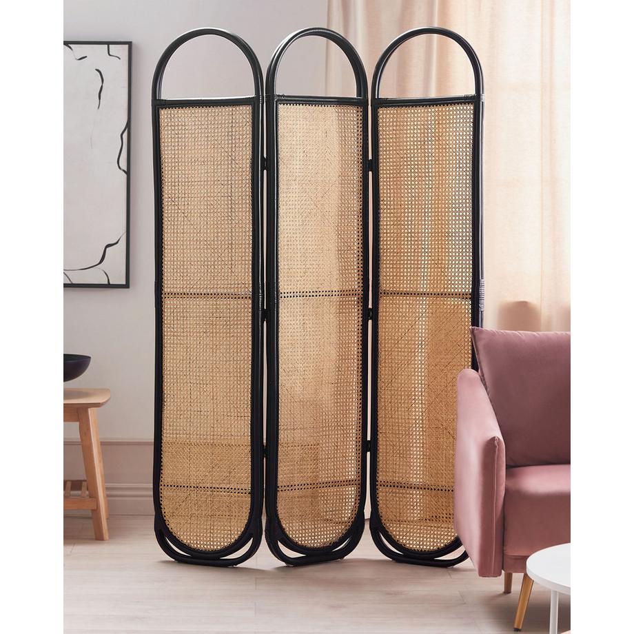 Beliani Divisorio per ambienti a 3 pannelli en Rattan Boho CORTONA  