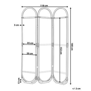 Beliani Divisorio per ambienti a 3 pannelli en Rattan Boho CORTONA  