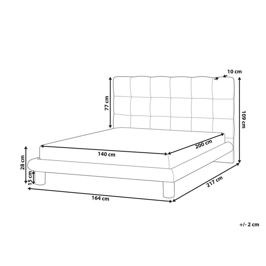 Beliani Letto en Bouclé Scandinavo CRESSAT  