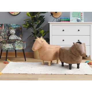 Beliani Hocker aus Kunstleder Modern HORSE  