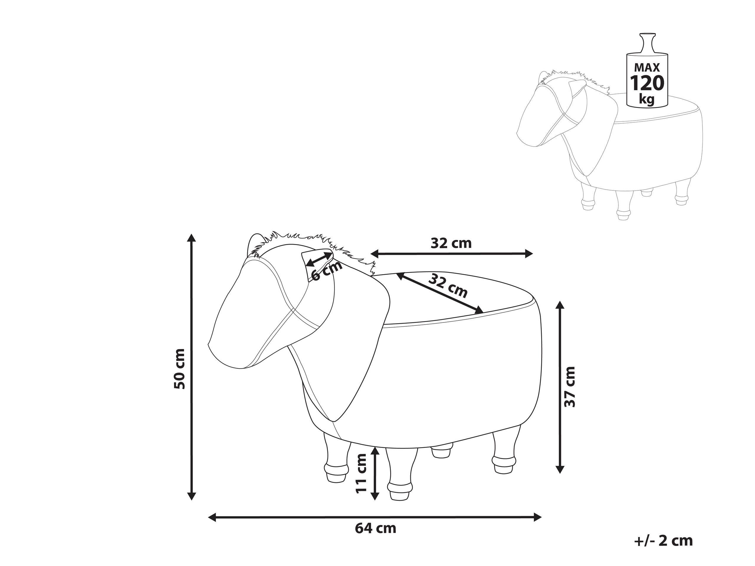 Beliani Sgabello en Pelle sintetica Moderno HORSE  