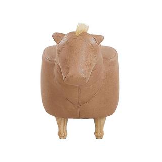 Beliani Repose-pied en Cuir PU Moderne HORSE  