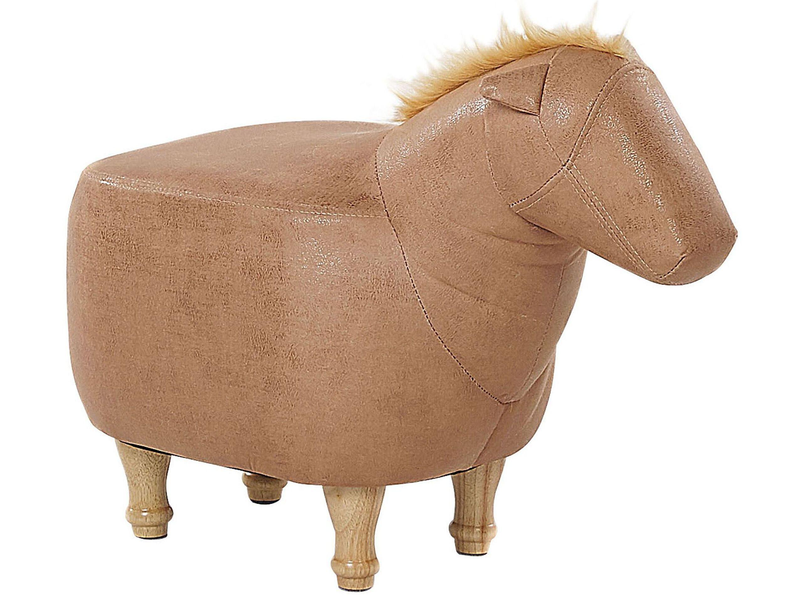 Beliani Repose-pied en Cuir PU Moderne HORSE  