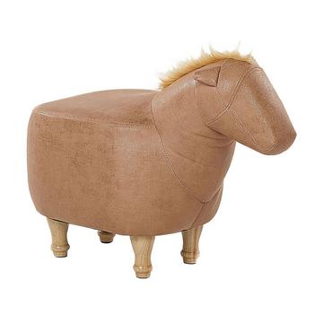 Tabouret animal en Cuir PU Rustique HORSE
