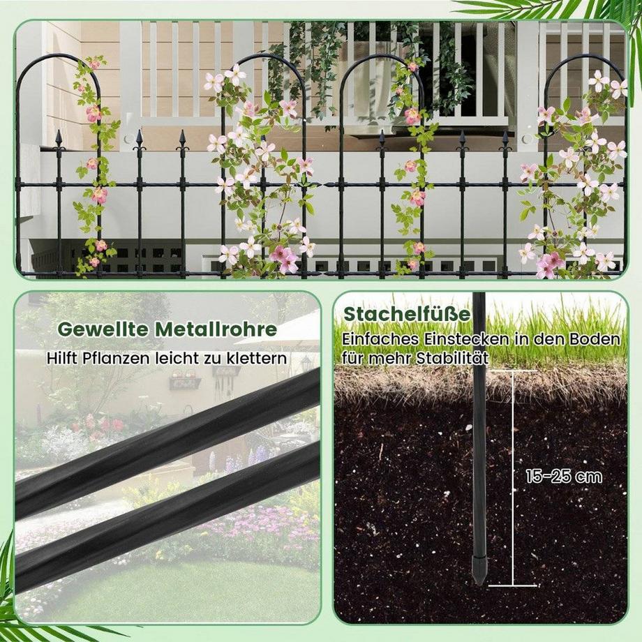 B2X Treillis de jardin pour plantes grimpantes. Cadre de support en métal antirouille pour plates-bandes surélevées.  