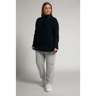 Ulla Popken  Bellieva-Pullover, Stehkragen, Druckknöpfe, Langarm, GOTS 