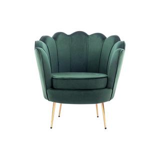 PASCAL MORABITO Fauteuil coquillage en velours vert sapin DANDELION de Pascal Morabito  