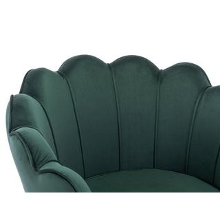 PASCAL MORABITO Fauteuil coquillage en velours vert sapin DANDELION de Pascal Morabito  