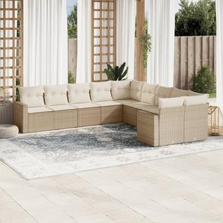 VidaXL set divano da giardino Polirattan  