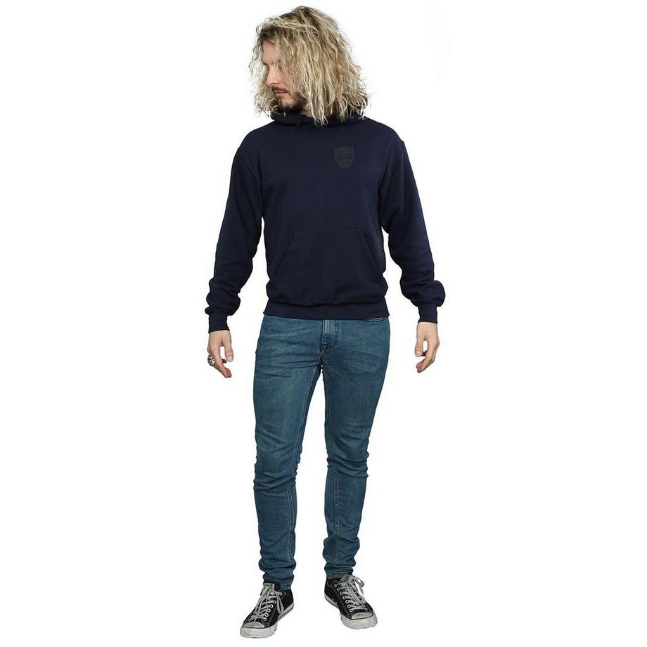 MARVEL Black On Black Felpa con Cappuccio Stampata  