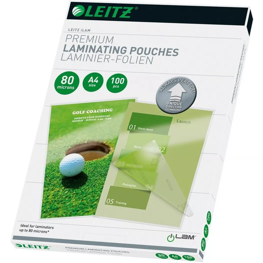 Leitz 74800000 A4 UDT iLAM 100 Micron Pouch 100Pk 23556J