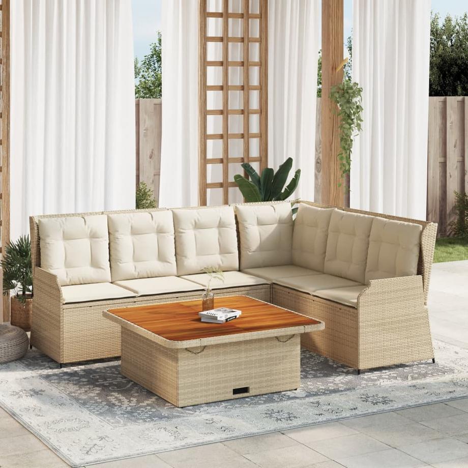 VidaXL Salon de jardin rotin synthétique  