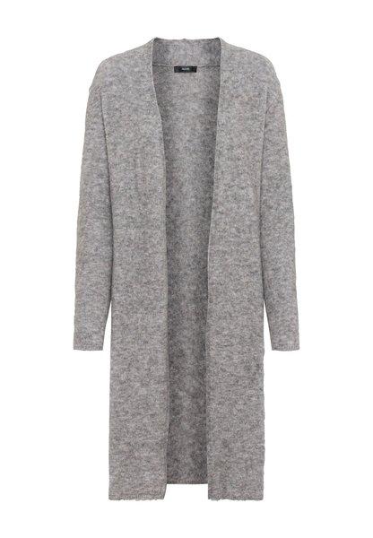 HALLHUBER  Long cardigan HANNA en mélange douillet d’alpaga et de laine Argent