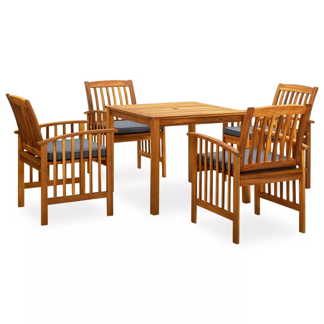 VidaXL - Garten-essgruppe holz, One Size, Grau