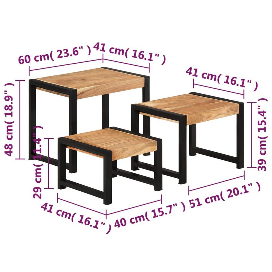 VidaXL Beistelltisch holz  