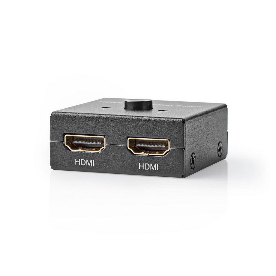 Nedis  HDMI™ Umschalter | 3 Port(s) | 1x HDMI™ Eingang / 2x HDMI™ Eingang | 1x HDMI™ Ausgang / 2x HDMI™ Ausgang | 4K@60Hz | 6 Gbps | Metall | Anthrazit 