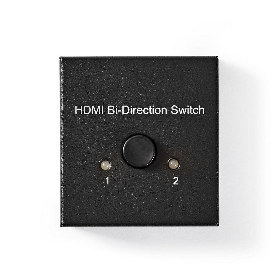 Nedis  HDMI™ Umschalter | 3 Port(s) | 1x HDMI™ Eingang / 2x HDMI™ Eingang | 1x HDMI™ Ausgang / 2x HDMI™ Ausgang | 4K@60Hz | 6 Gbps | Metall | Anthrazit 