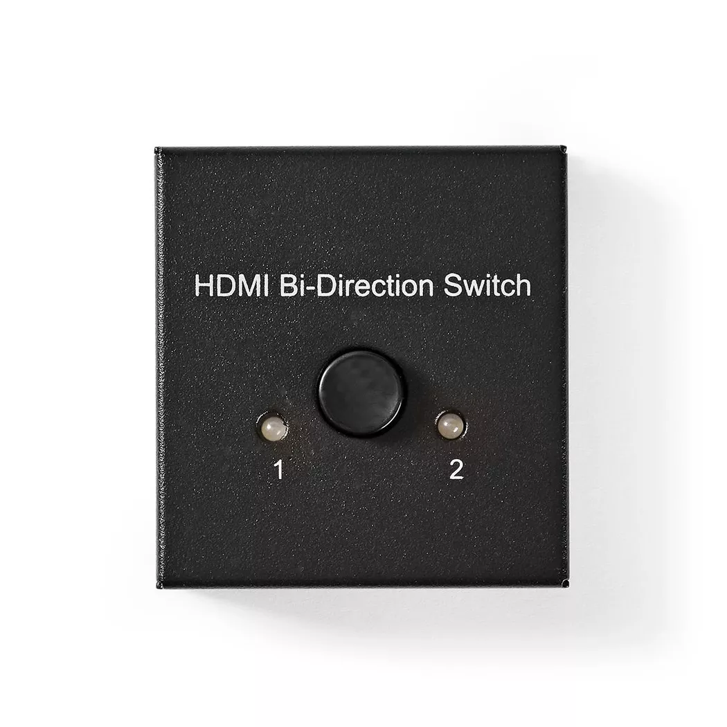 Nedis HDMI™ Switch | 3 port(s) | 1x HDMI™ Input / 2x HDMI™ Input | 1x HDMI™ Output / 2x HDMI™ Output | 4K@60Hz | 6 Gbps | Metal | Anthracite