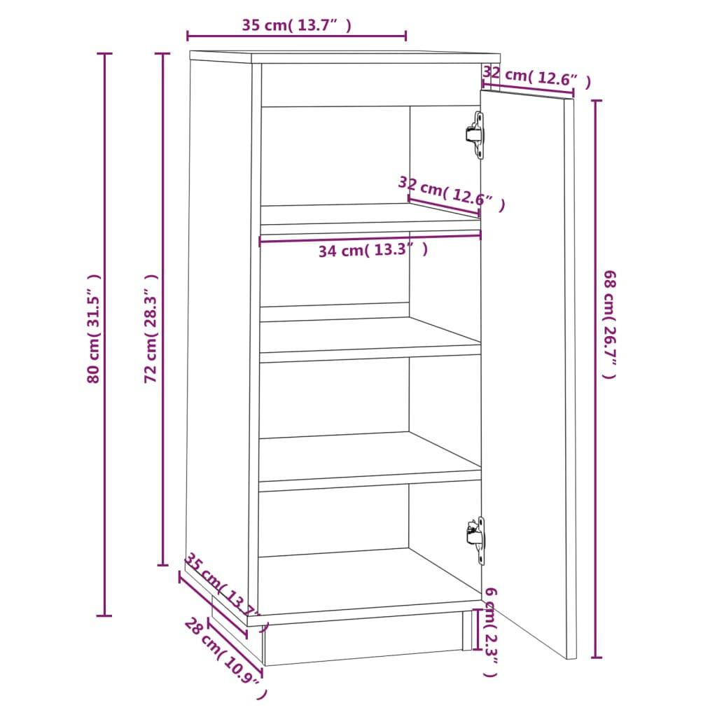 VidaXL Armoire à chaussures bois de pin  