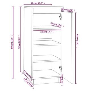 VidaXL Schuhschrank kiefernholz  