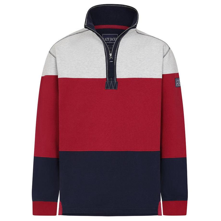 Lazy Jacks Color Block Half Zip Sweatshirt  
