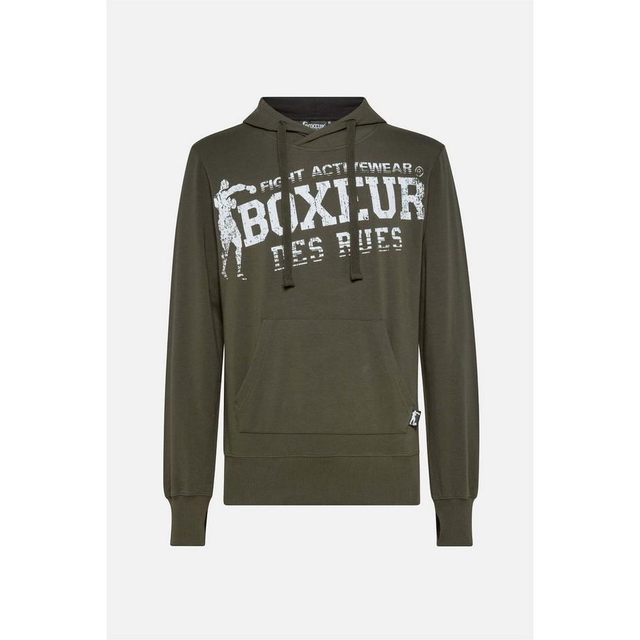 BOXEUR DES RUES Felpa con cappuccio Hooded Sweatshirt con aperture per i pollici  