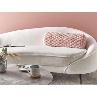 Beliani Coussin en Fourrure synthétique Moderne LINDEN  