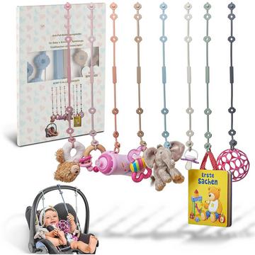 BPA-freie Kinderwagen-Spielzeugkette/dehnbarer Baby-Becherhalterriemen/Schnullerkette für Baby-Gadgets wie