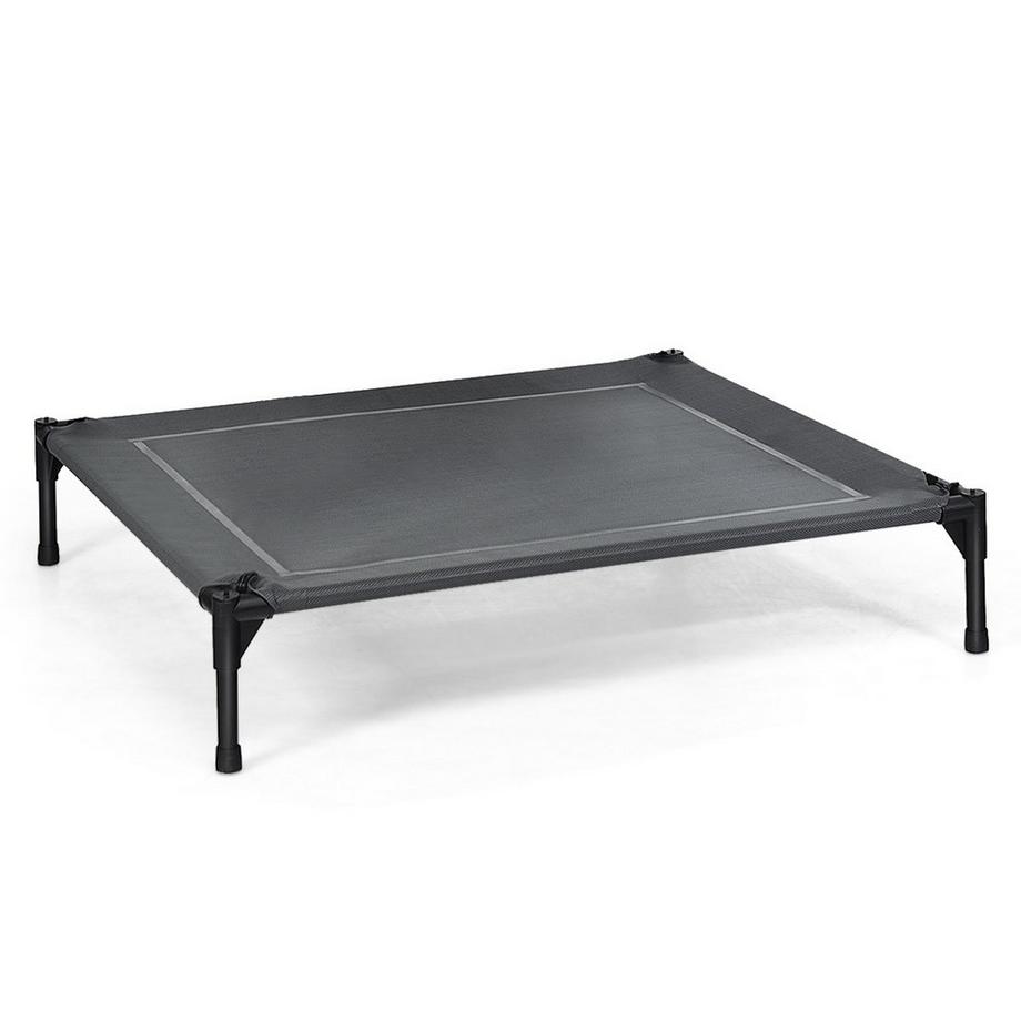 Northio  Letto per cani con baldacchino Lettino per cani Letto per animali da giardino e tenda 105 x 87 x 89 cm Grigio 