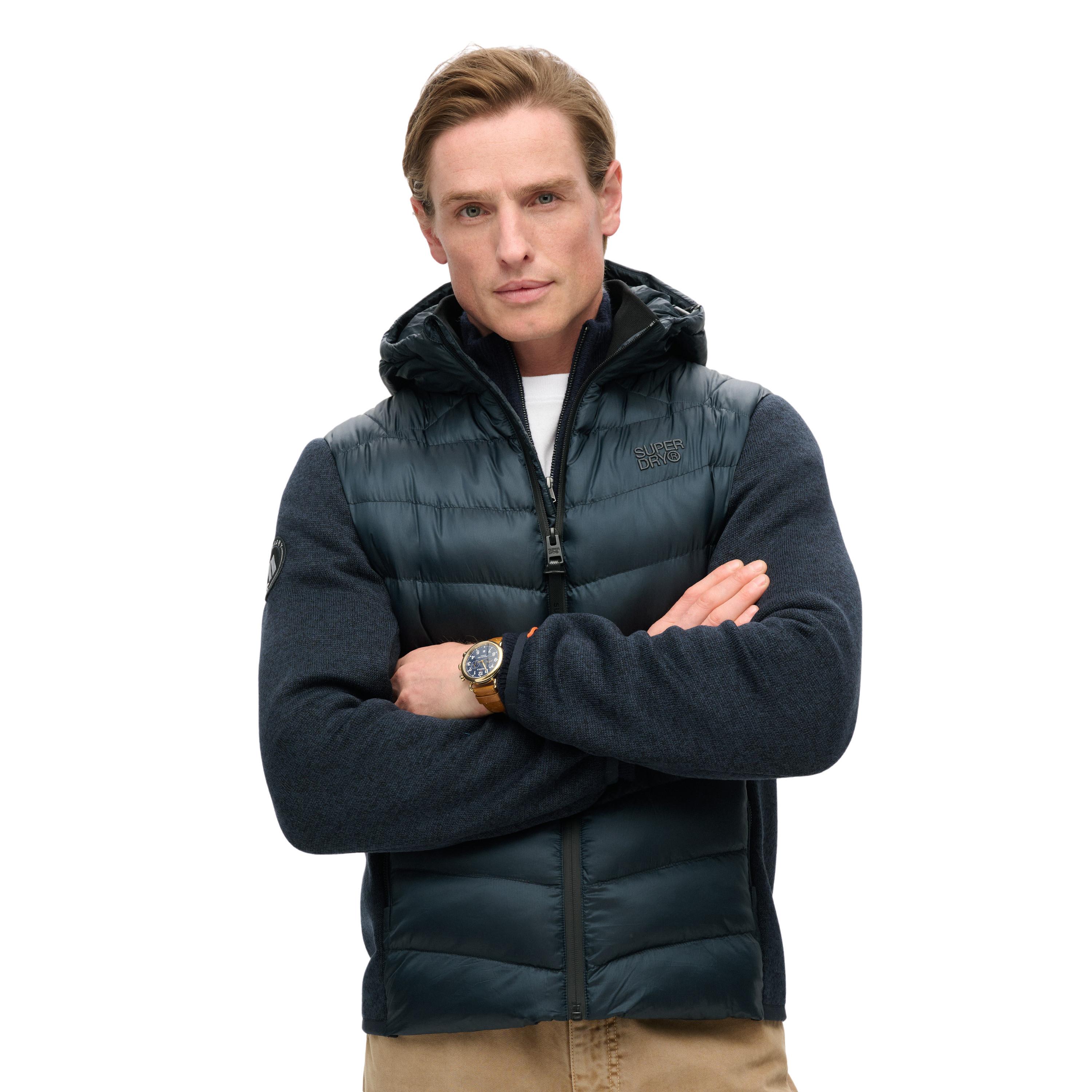 Superdry  daunenjacke it kapuze stor hybrid 