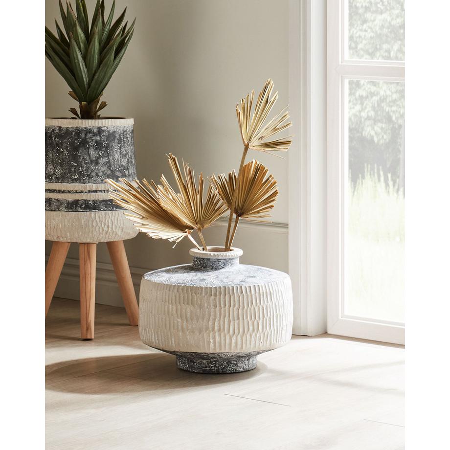 Beliani Vase à fleurs en Oxyde de magnésium Méditerranéen DEKSATI  