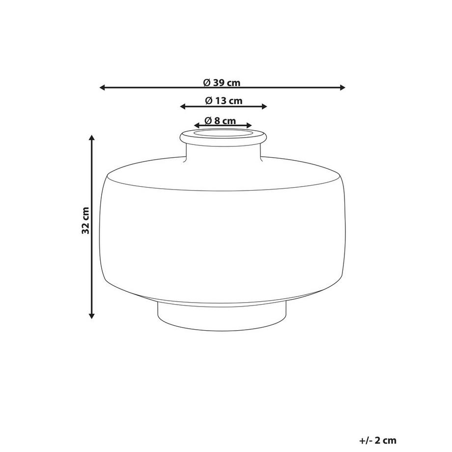 Beliani Vase à fleurs en Oxyde de magnésium Méditerranéen DEKSATI  