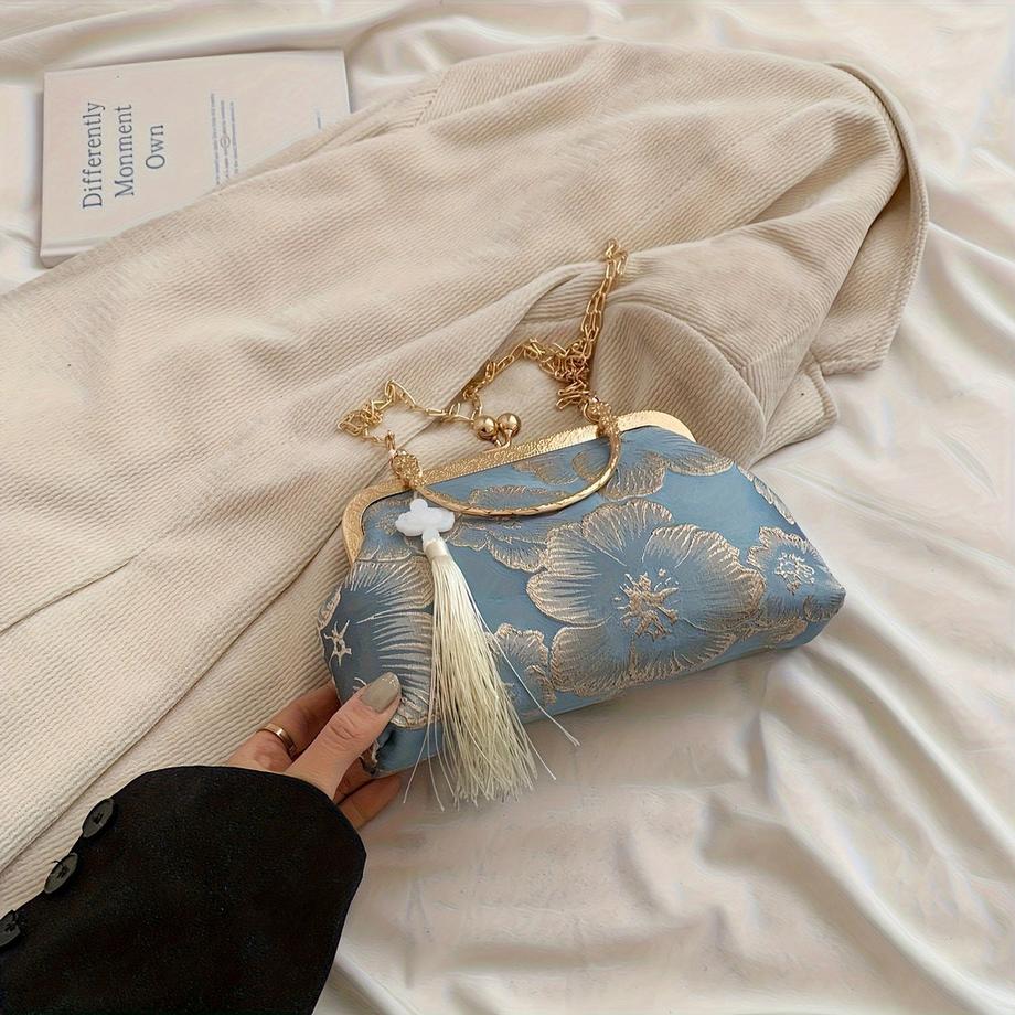 Elegante Vintage-inspirierte Clutch Bag - perfekt für Abend und Bankett