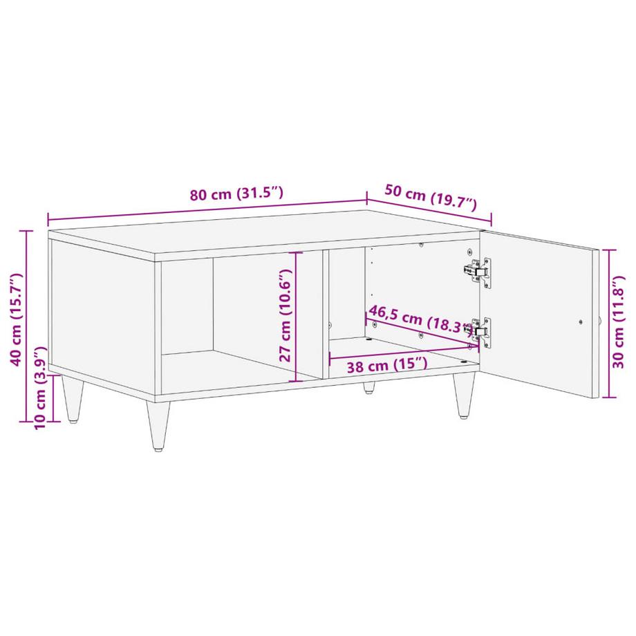 VidaXL Couchtisch holz  