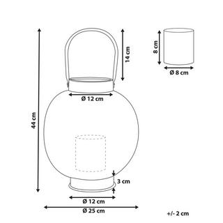 Beliani Laterne aus Metall Retro LANTAU  
