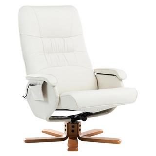 Beliani Fauteuil massant en Cuir PU Rétro RELAXPRO  