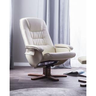 Beliani Fauteuil massant en Cuir PU Rétro RELAXPRO  