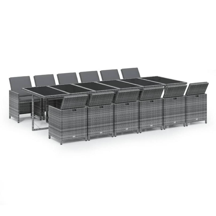 Ensemble de salle à manger de jardin rotin synthétique