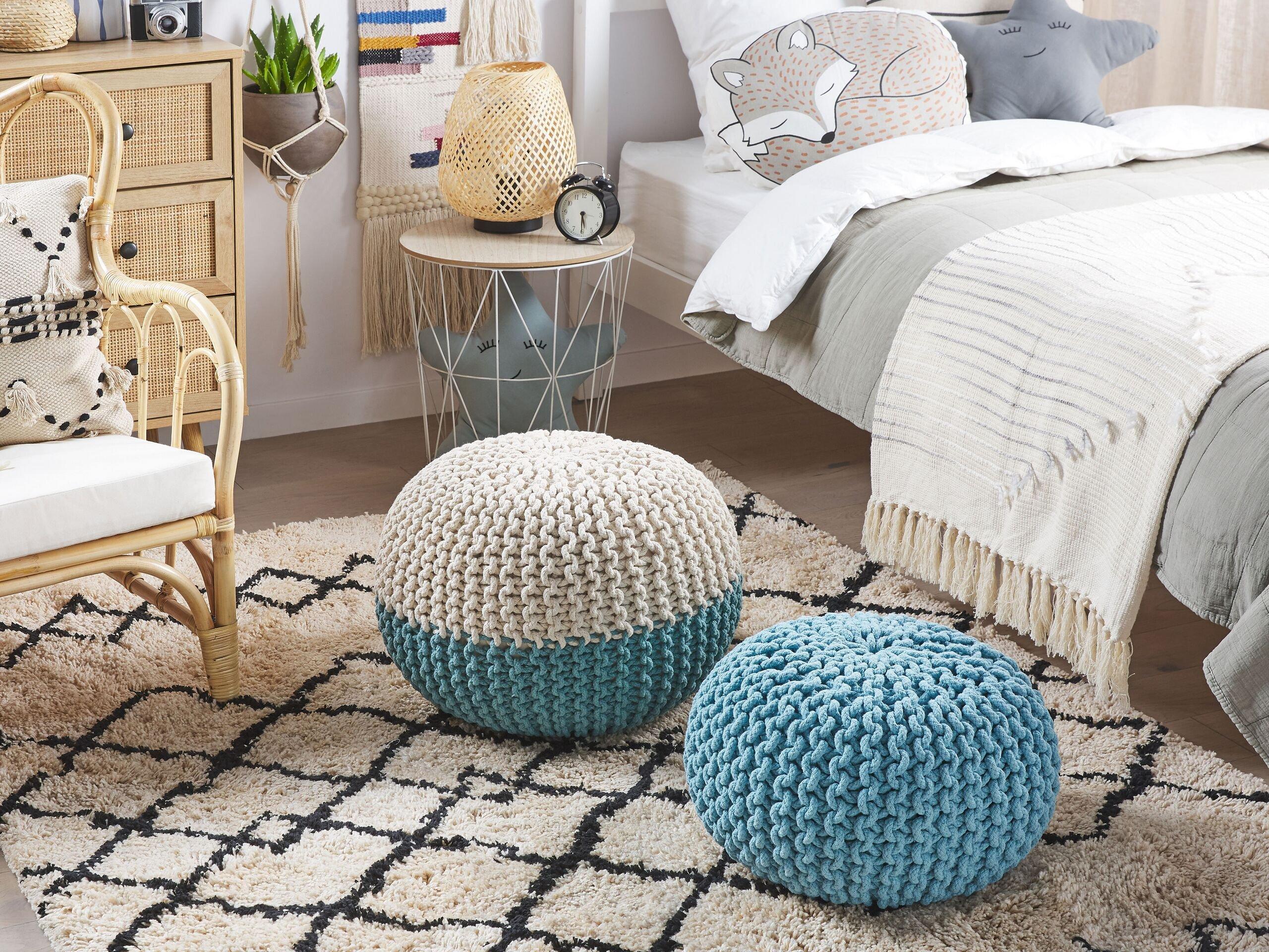 Beliani Ottoman en Coton Moderne CONRAD  