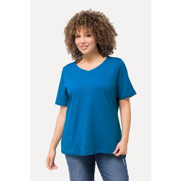 Maglia aderente con davanti doppio, scollo a girocollo e mezze maniche