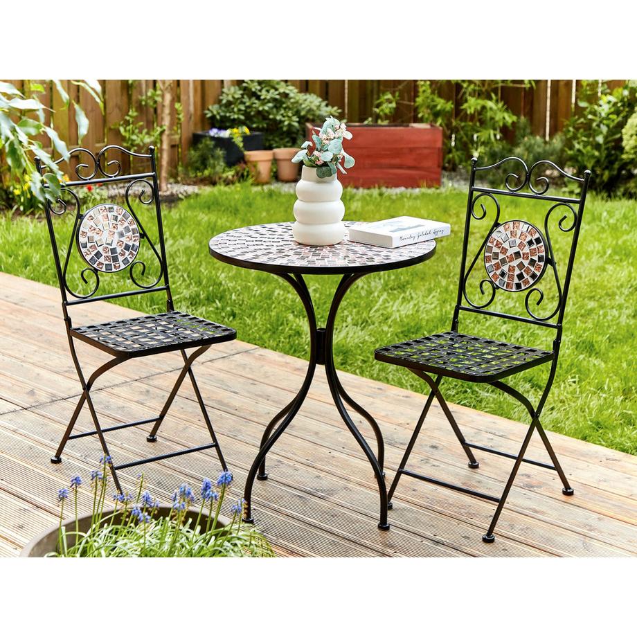 Beliani Table bistrot en Métal Rétro CARPINO  