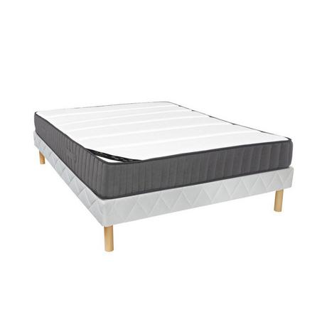 Vente-unique Ensemble sommier + matelas ressorts ensachés 7 zones mousse haute résilience AUDACE de PALACIO  